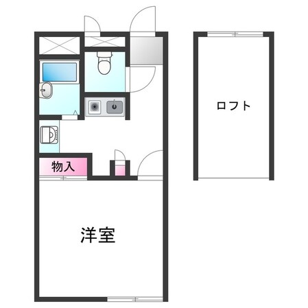 和泉砂川駅 徒歩15分 2階の物件間取画像